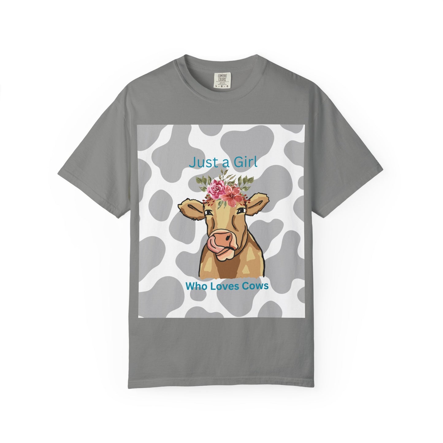 Just a Girl Who Loves Cows T-shirt - Fun and Whimsical Cotton Tee for Animal Lovers