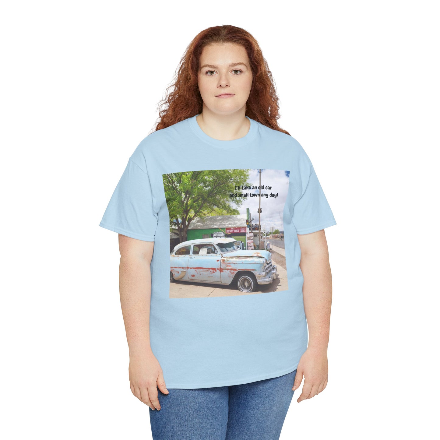 Rustic Vintage Car Tee - Retro Aesthetic Graphic T-Shirt for Casual Outings, Gifts, Travel, Summer Wardrobe, Road Trip Wear