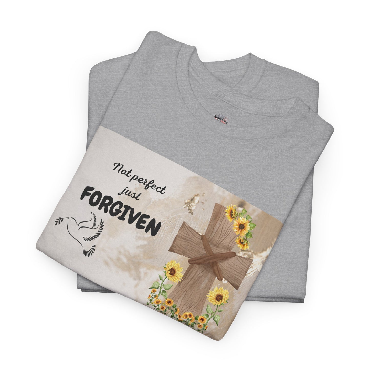 Forgiven Inspirational Tee, Unisex Cotton Shirt, Motivational Gift, Faith-Based Apparel, Summer Casual Wear, Spiritual Reminder