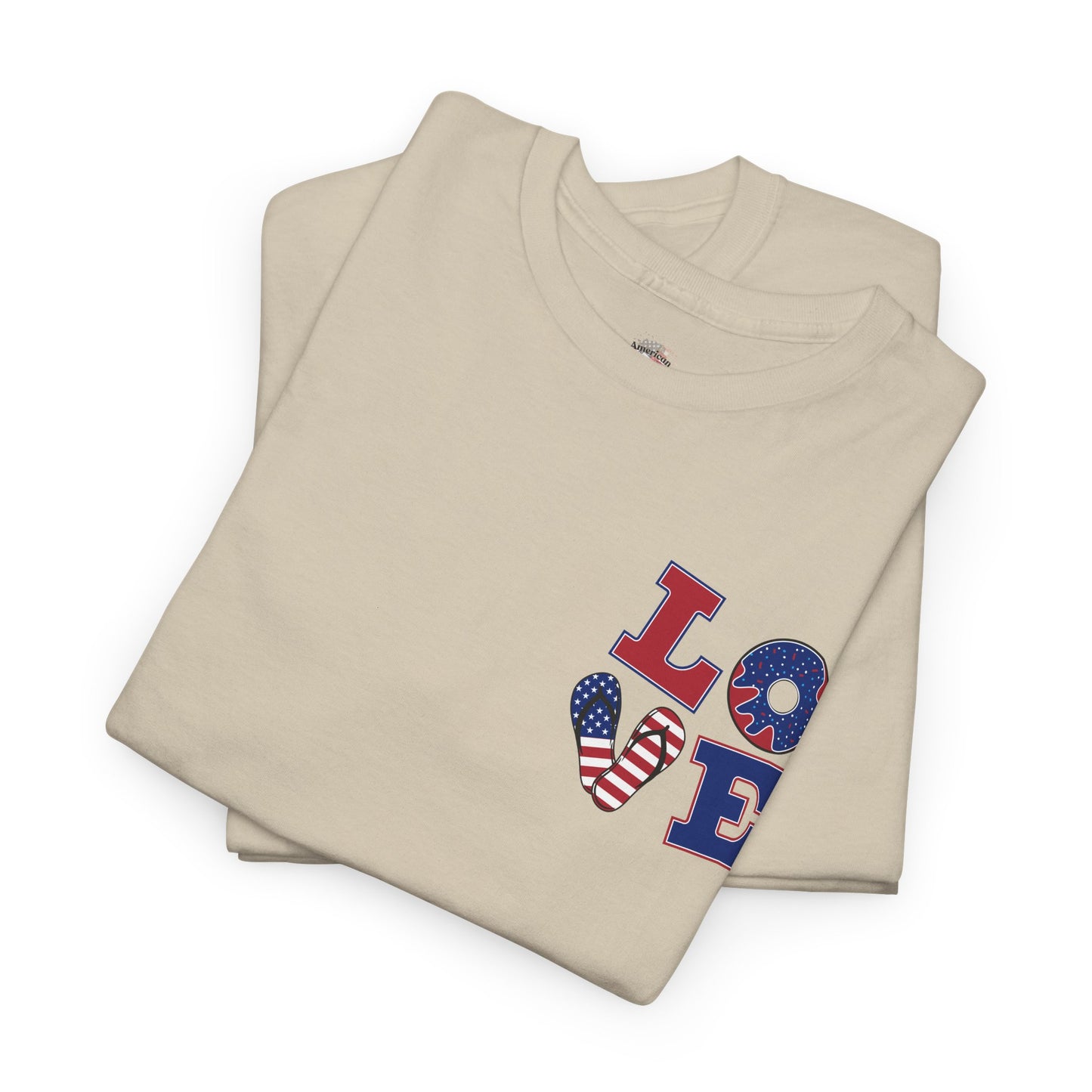 Patriotic Love Unisex Heavy Cotton Tee - God Bless the USA Design