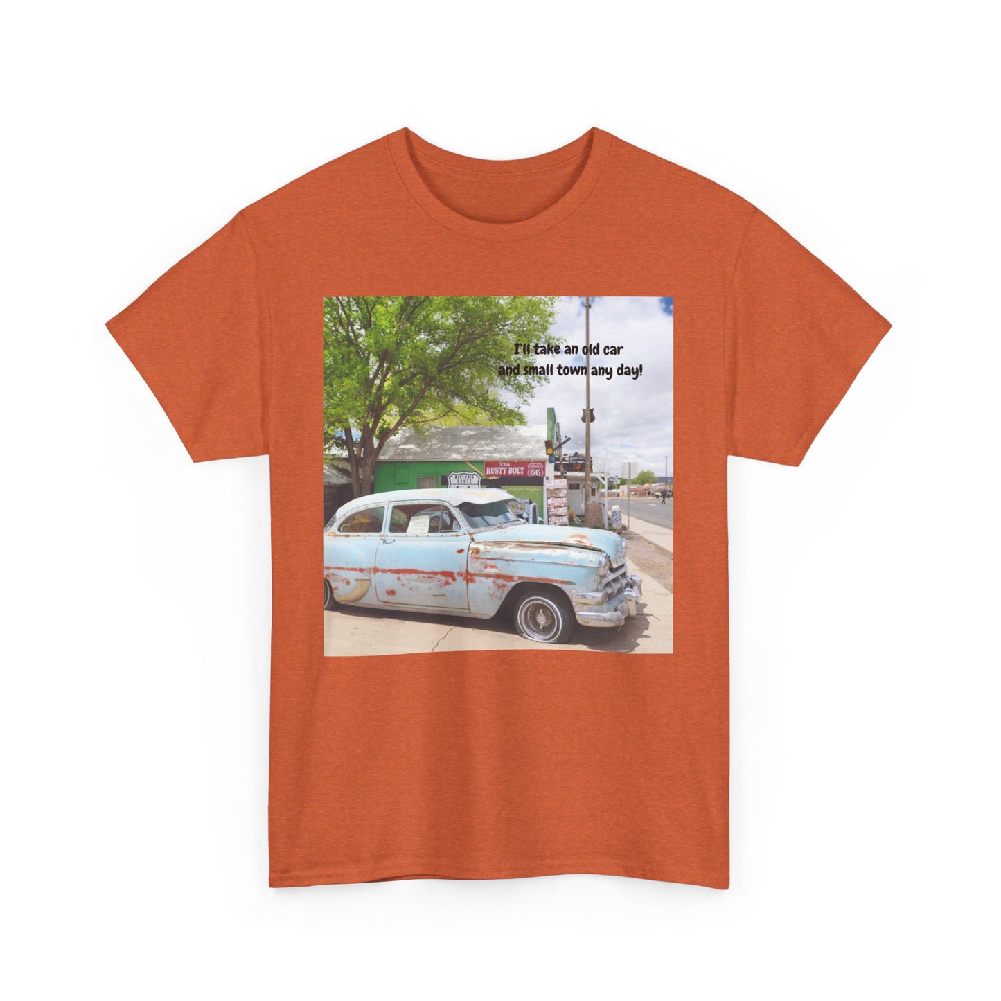 Rustic Vintage Car Tee - Retro Aesthetic Graphic T-Shirt for Casual Outings, Gifts, Travel, Summer Wardrobe, Road Trip Wear