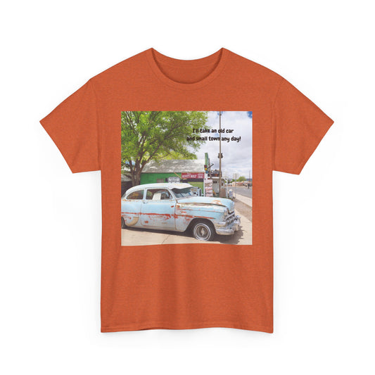 Rustic Vintage Car Tee - Retro Aesthetic Graphic T-Shirt for Casual Outings, Gifts, Travel, Summer Wardrobe, Road Trip Wear