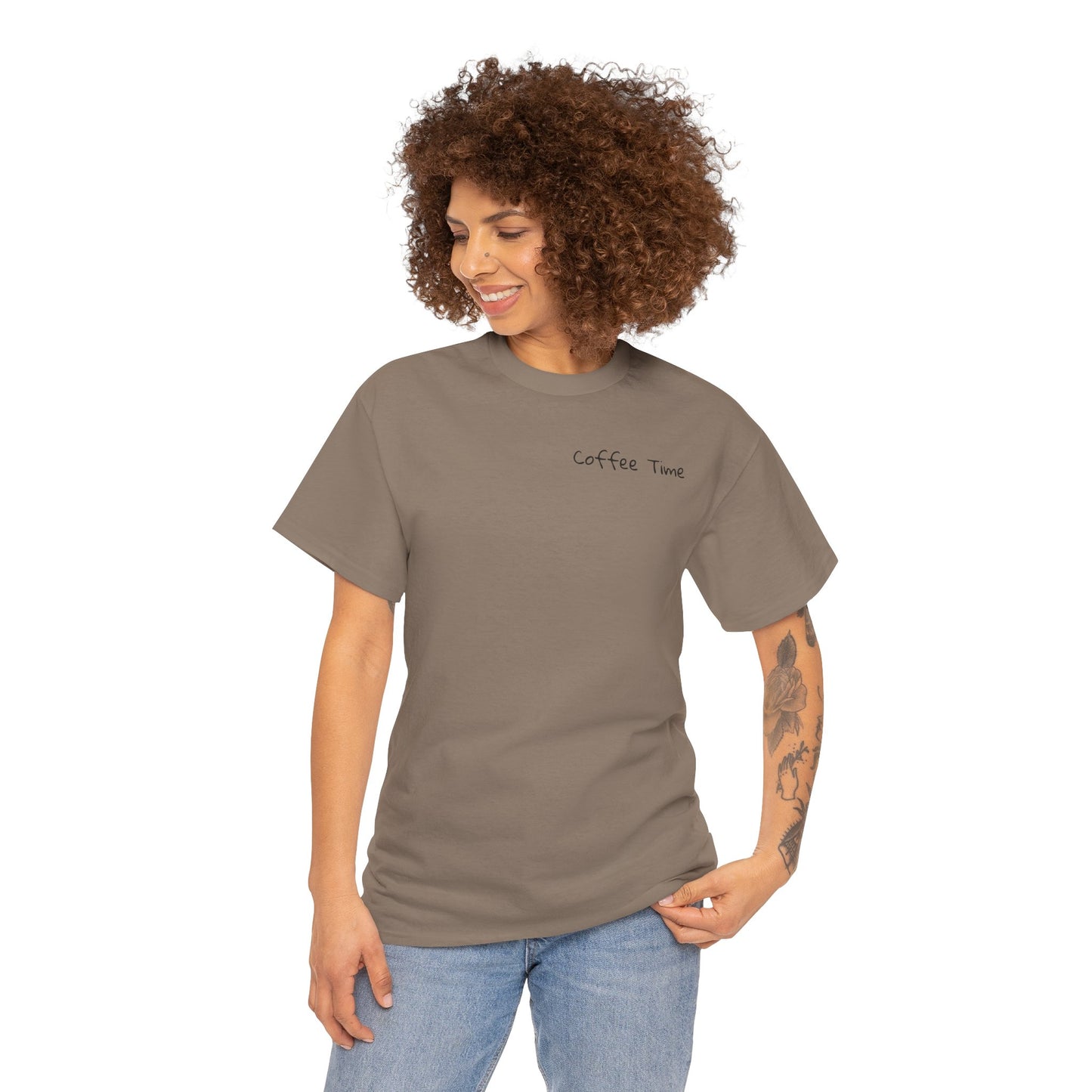 Coffee Time Unisex Heavy Cotton Tee - Faith & Caffeine Inspiration