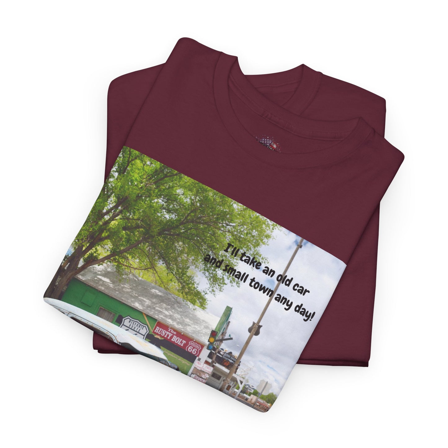 Rustic Vintage Car Tee - Retro Aesthetic Graphic T-Shirt for Casual Outings, Gifts, Travel, Summer Wardrobe, Road Trip Wear