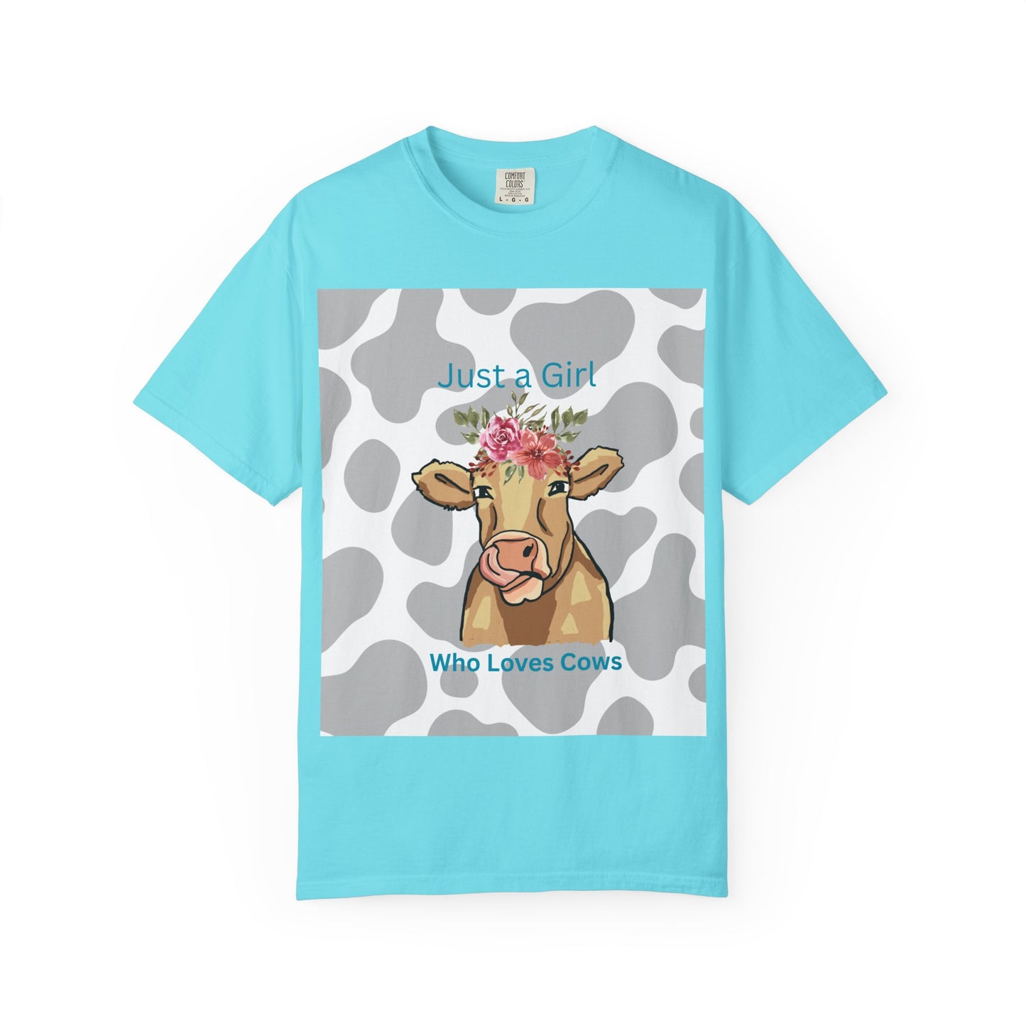 Just a Girl Who Loves Cows T-shirt - Fun and Whimsical Cotton Tee for Animal Lovers
