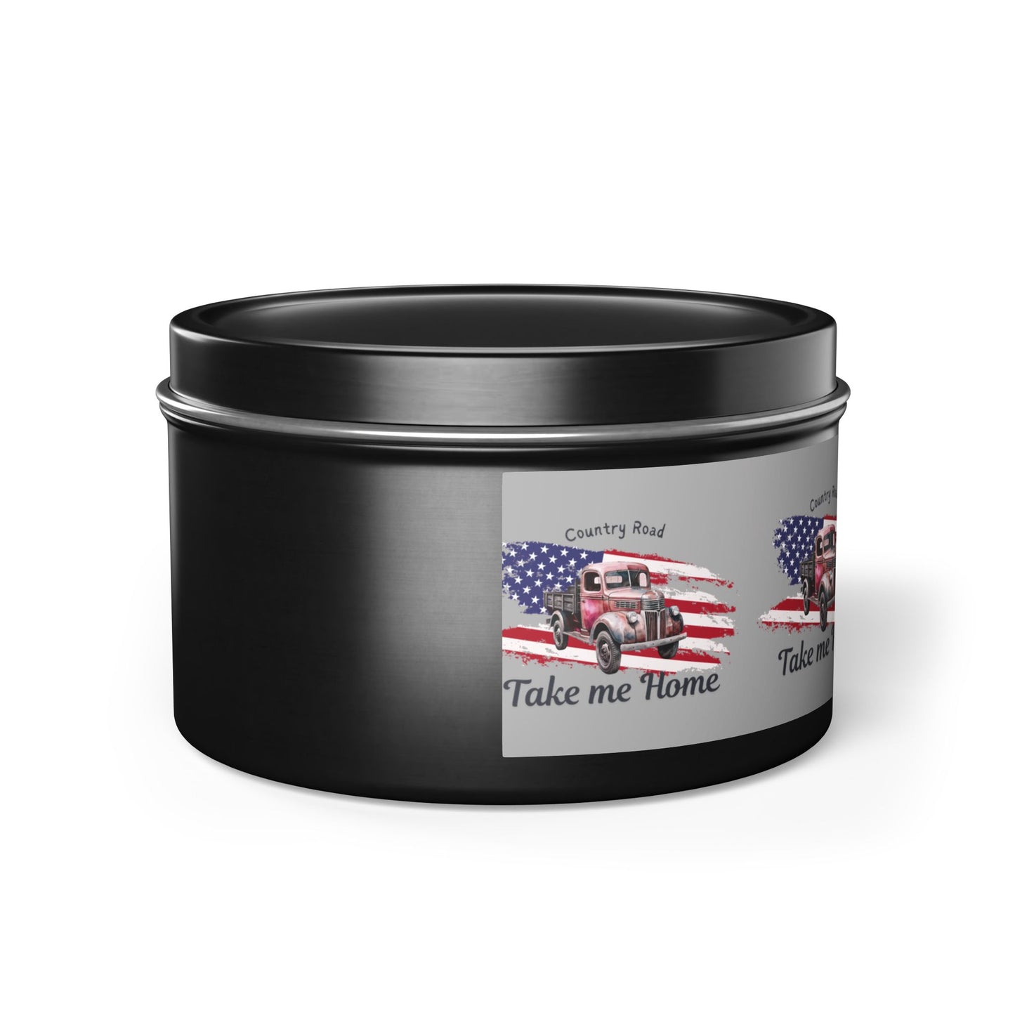 Rustic Tin Candle - 'Take Me Home' with Vintage Truck Design