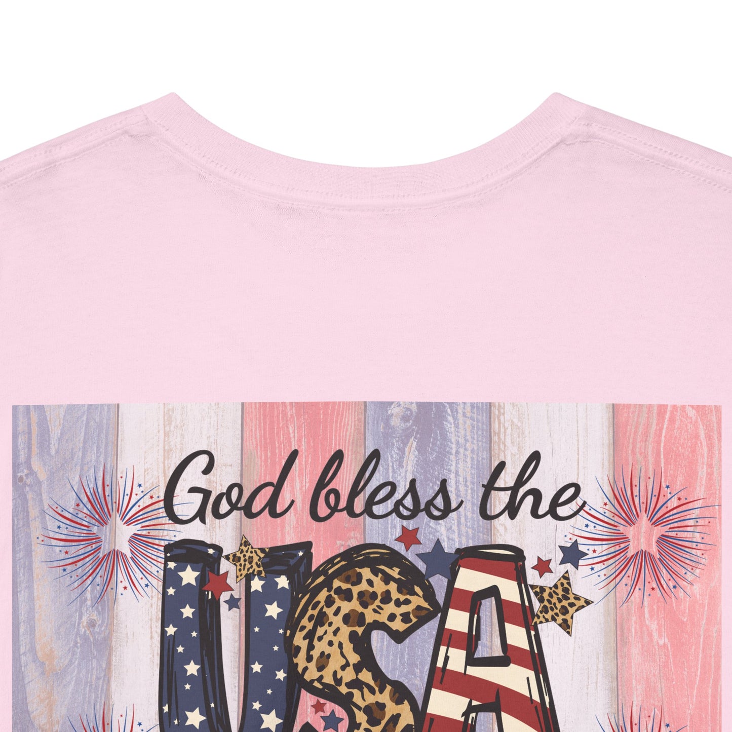 Patriotic Love Unisex Heavy Cotton Tee - God Bless the USA Design