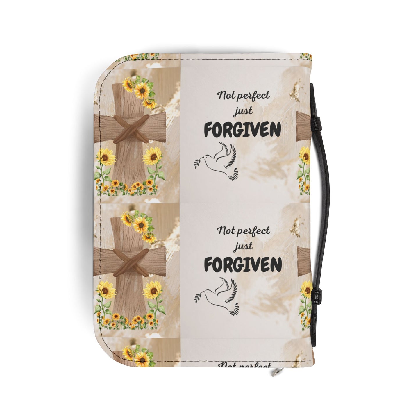 Bible Cover with Inspirational Design, Perfect for Gifts, Church, Journaling, Prayer, and Daily Use, Not Perfect Just Forgiven
