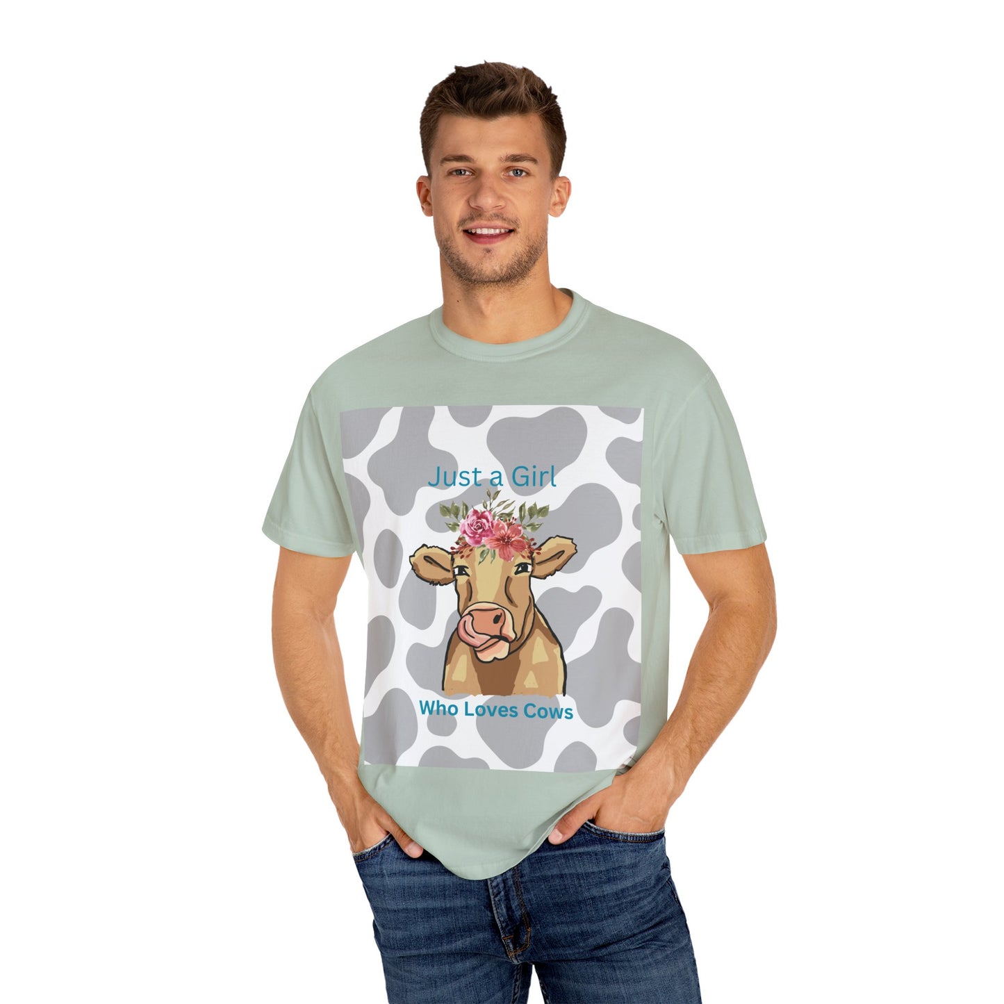 Just a Girl Who Loves Cows T-shirt - Fun and Whimsical Cotton Tee for Animal Lovers