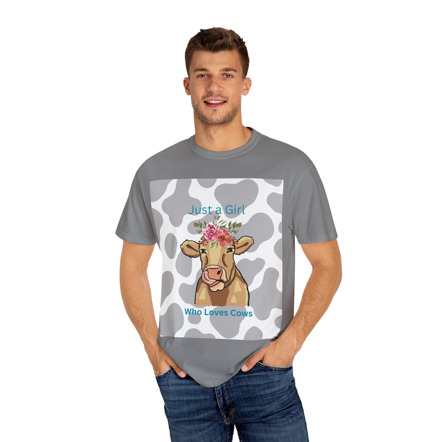 Just a Girl Who Loves Cows T-shirt - Fun and Whimsical Cotton Tee for Animal Lovers