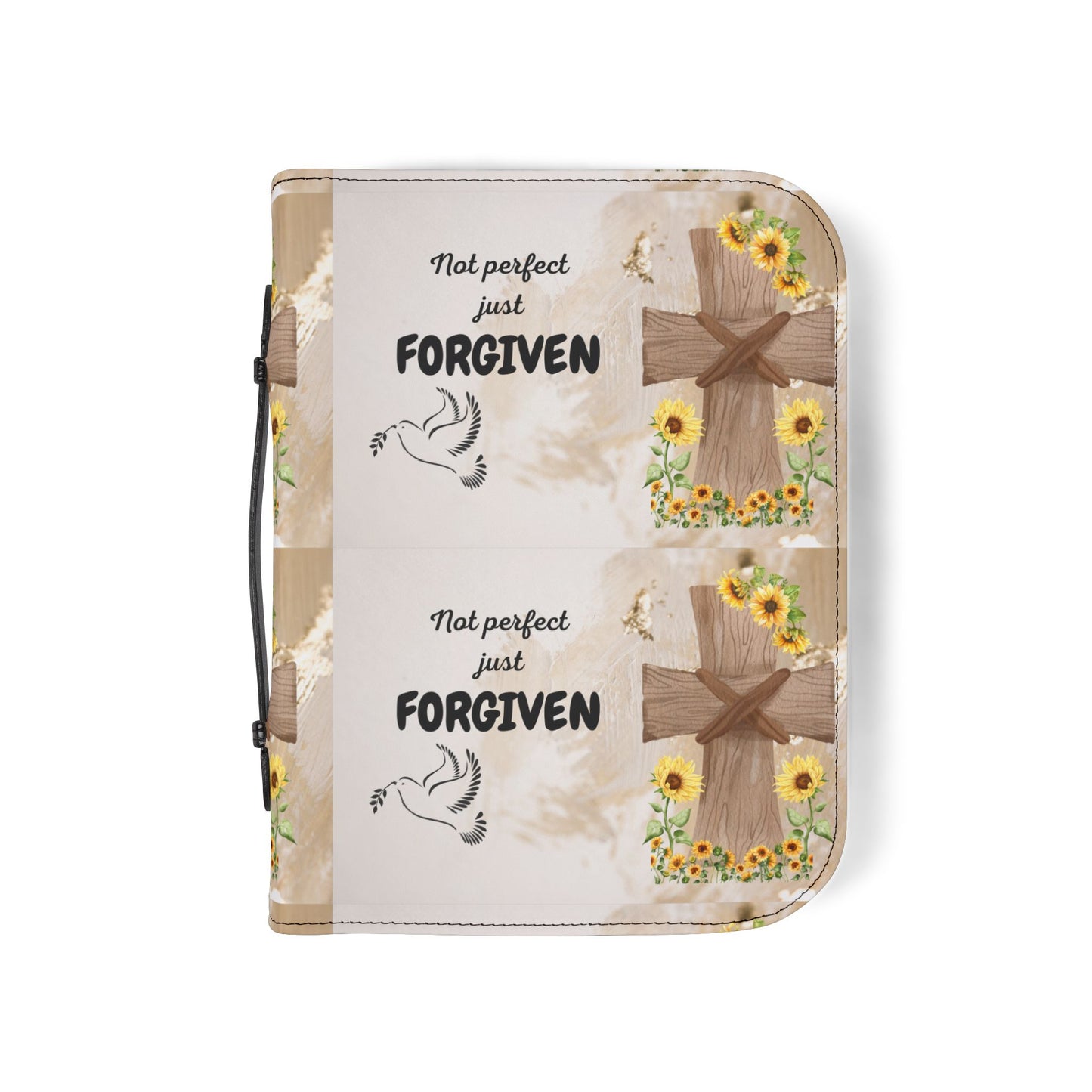 Bible Cover with Inspirational Design, Perfect for Gifts, Church, Journaling, Prayer, and Daily Use, Not Perfect Just Forgiven