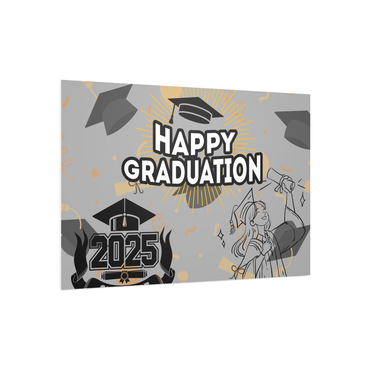 Graduation Foam Board Sign – Happy Graduation 2025 Decoration