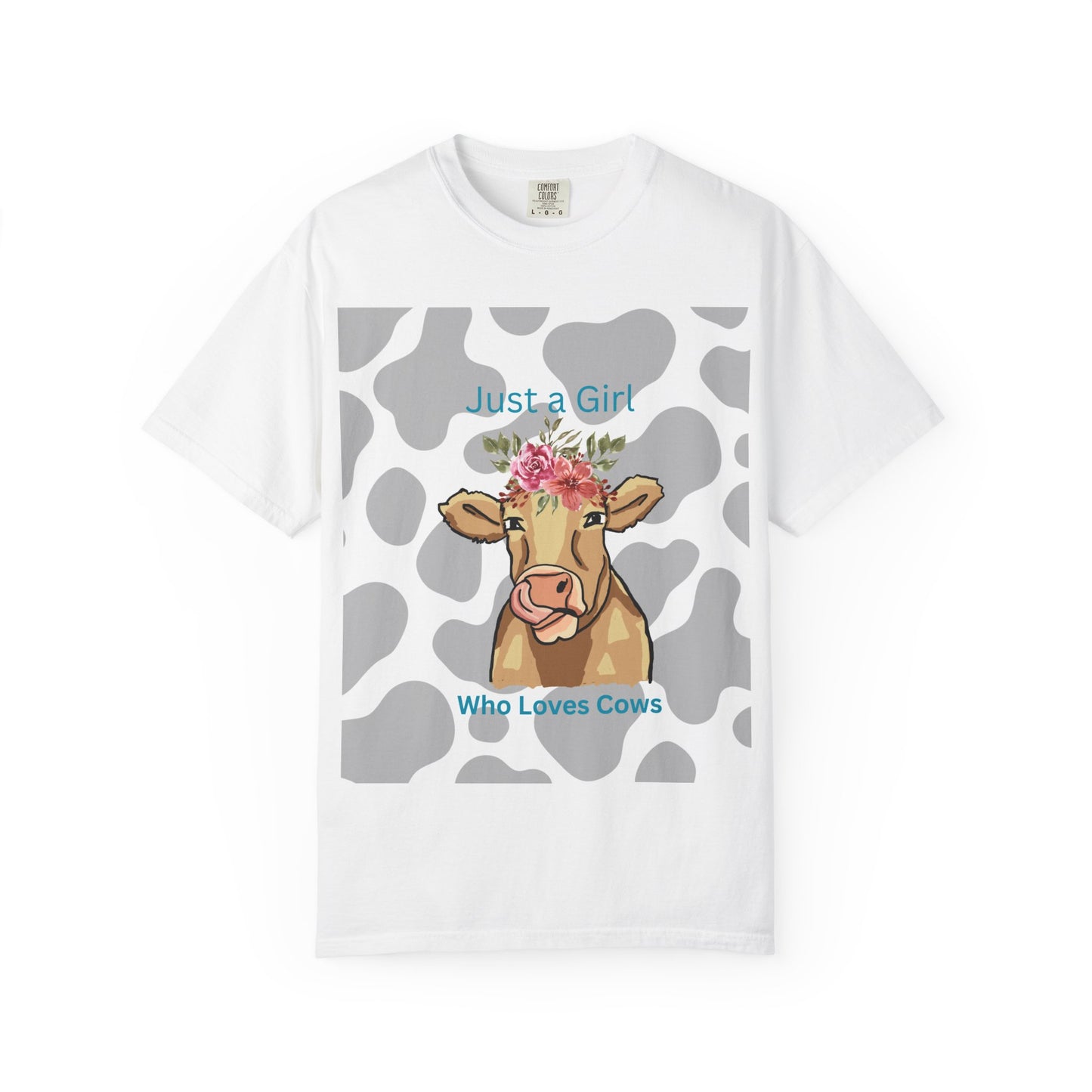 Just a Girl Who Loves Cows T-shirt - Fun and Whimsical Cotton Tee for Animal Lovers