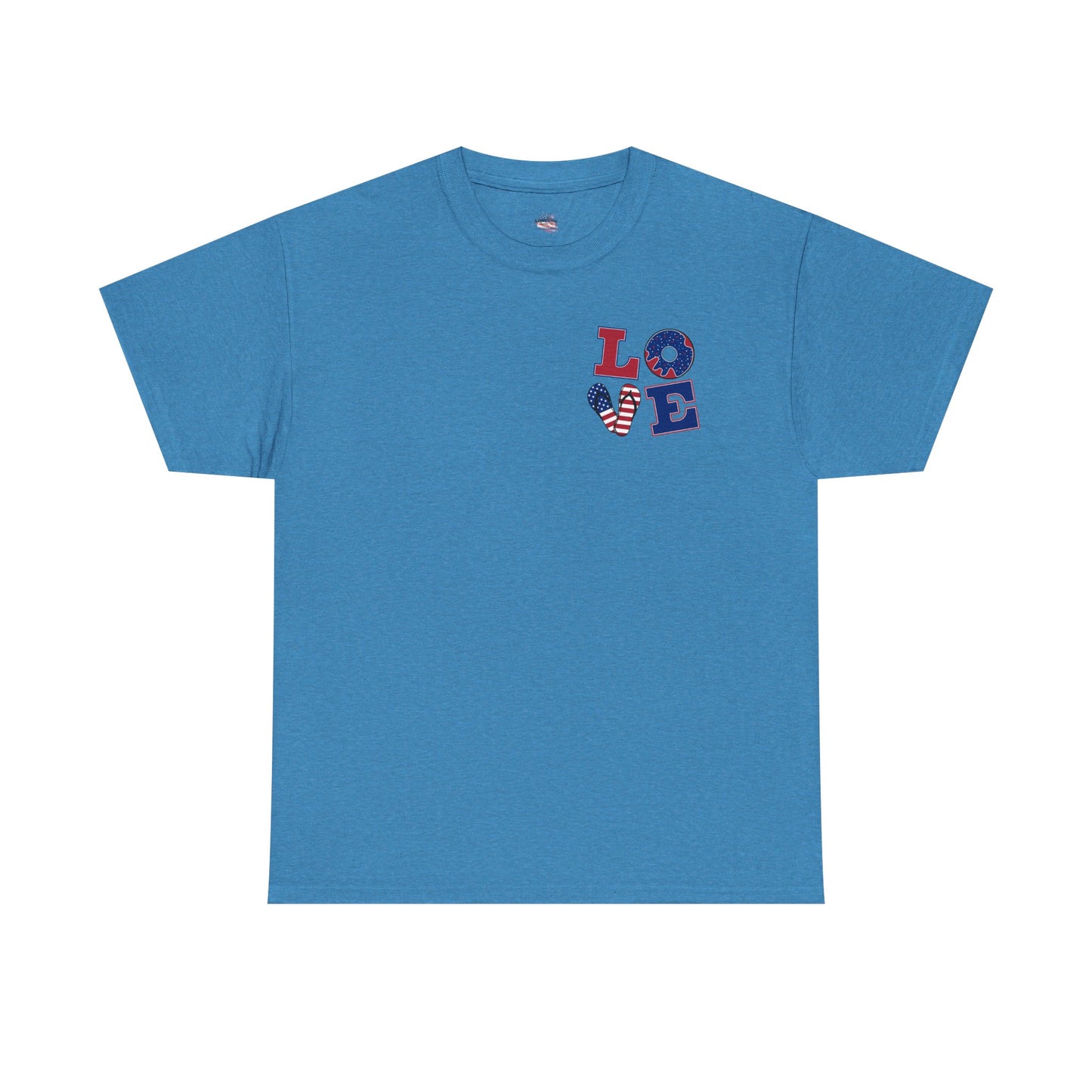 Patriotic Love Unisex Heavy Cotton Tee - God Bless the USA Design