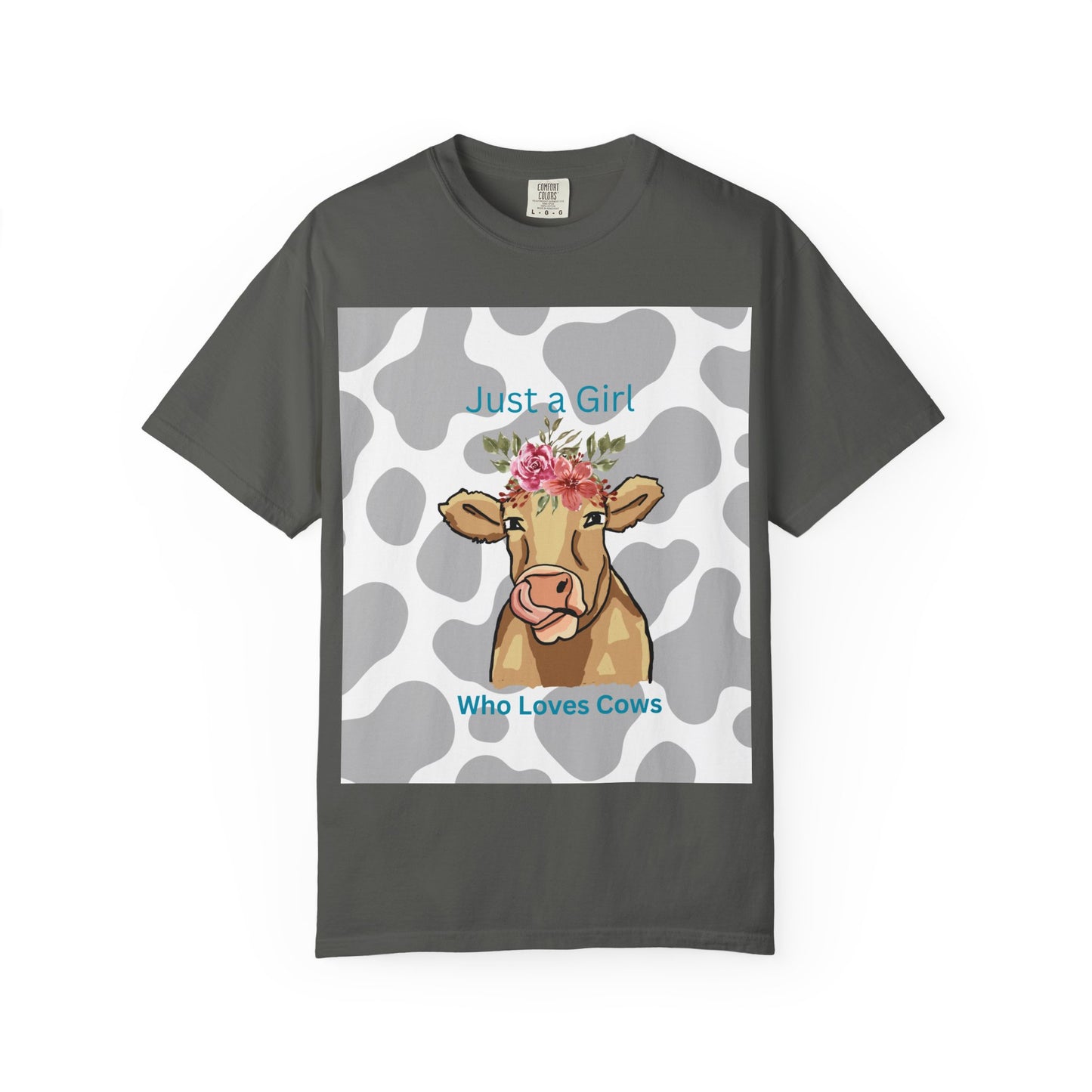 Just a Girl Who Loves Cows T-shirt - Fun and Whimsical Cotton Tee for Animal Lovers