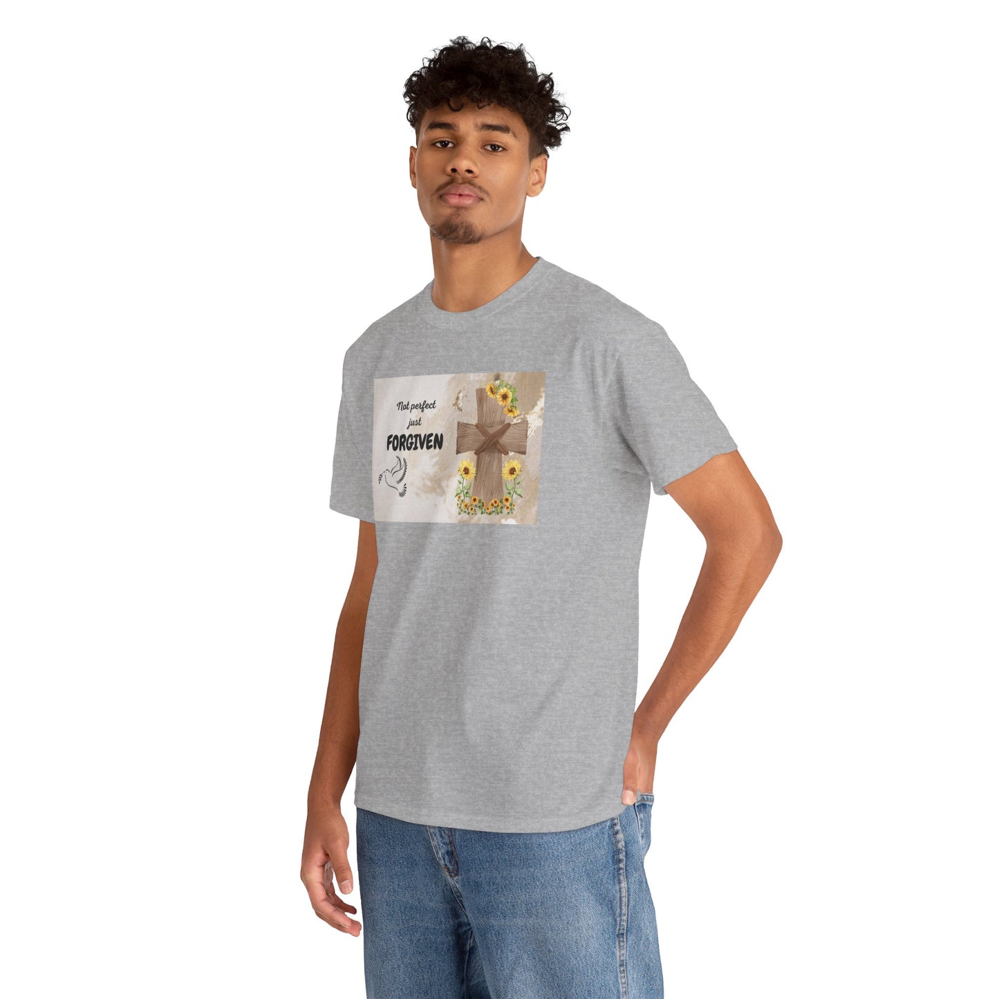 Forgiven Inspirational Tee, Unisex Cotton Shirt, Motivational Gift, Faith-Based Apparel, Summer Casual Wear, Spiritual Reminder
