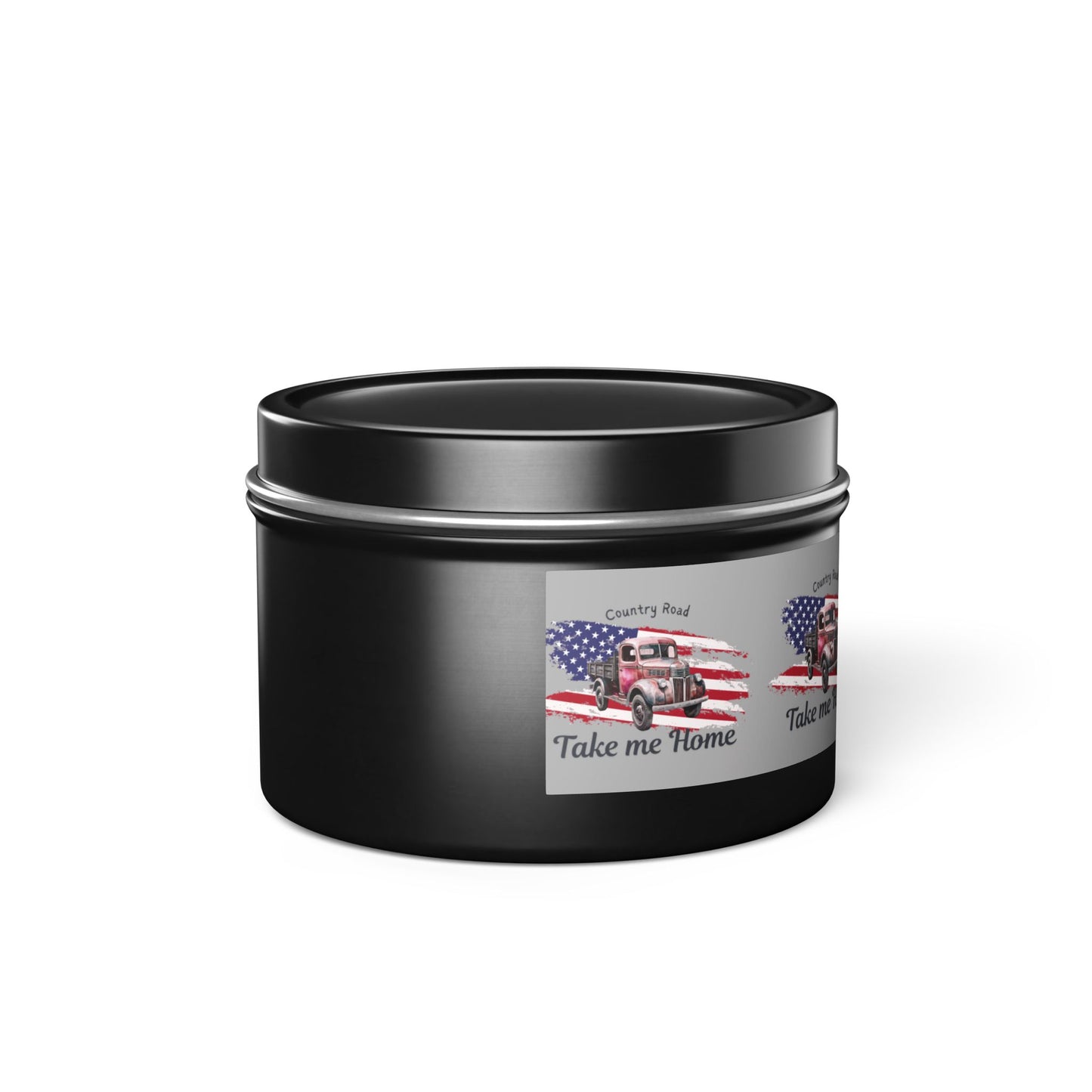 Rustic Tin Candle - 'Take Me Home' with Vintage Truck Design
