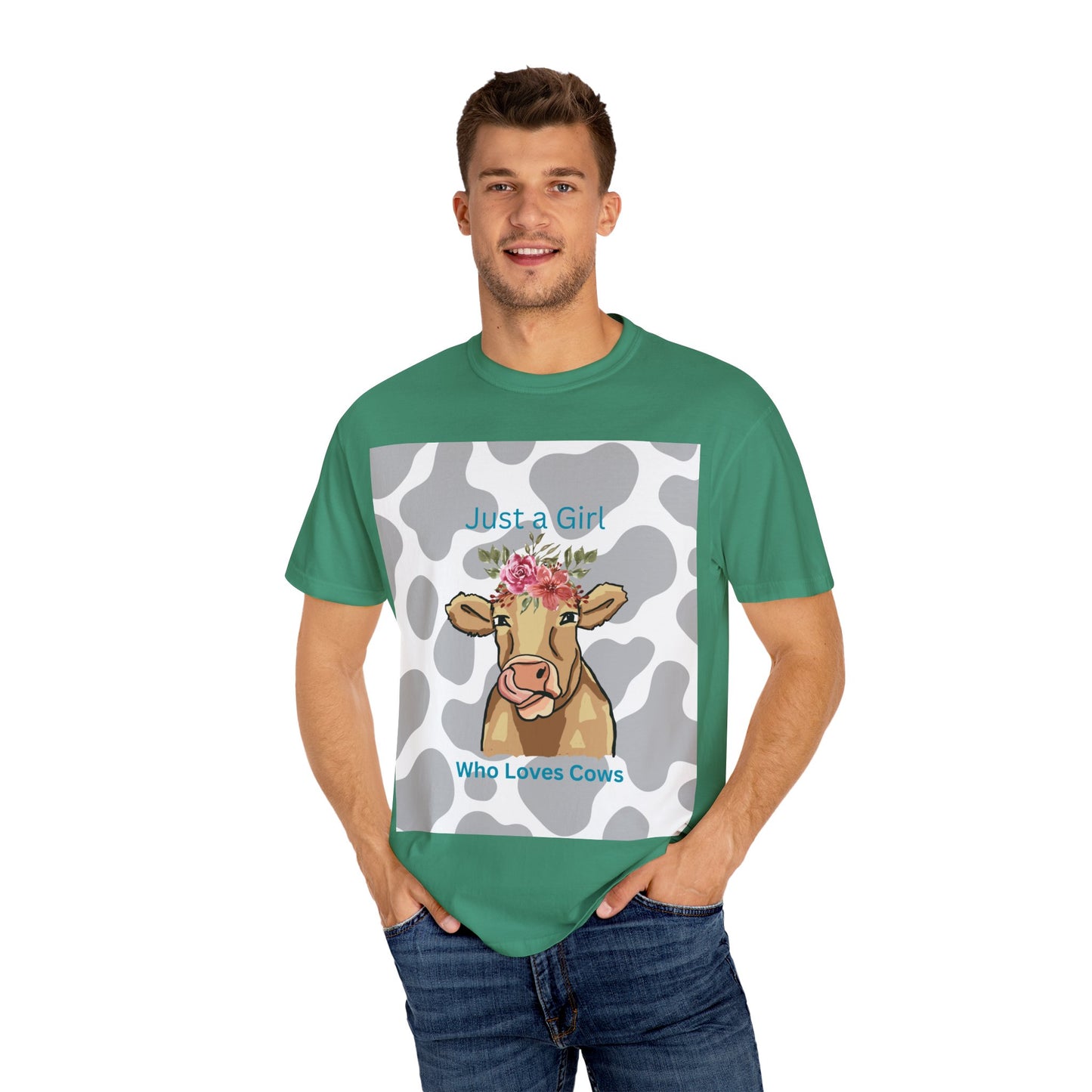 Just a Girl Who Loves Cows T-shirt - Fun and Whimsical Cotton Tee for Animal Lovers