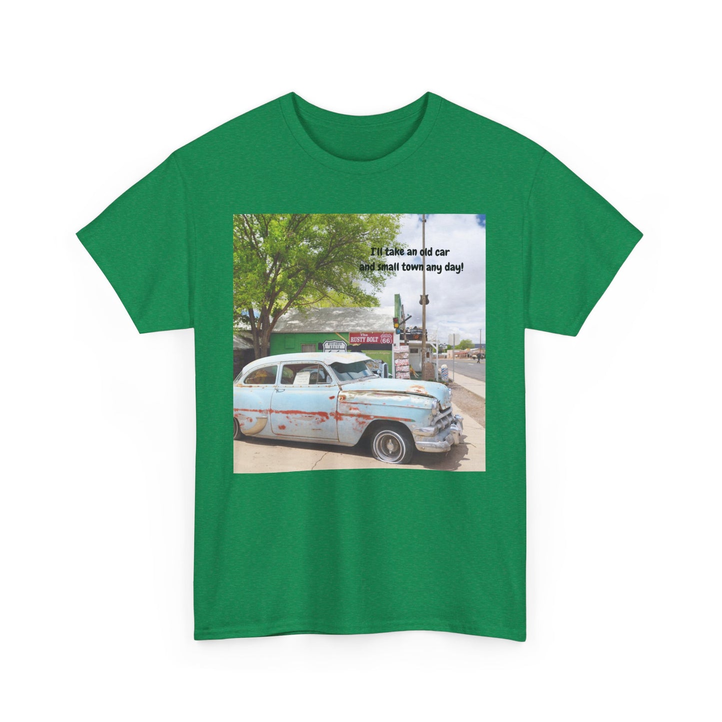 Rustic Vintage Car Tee - Retro Aesthetic Graphic T-Shirt for Casual Outings, Gifts, Travel, Summer Wardrobe, Road Trip Wear