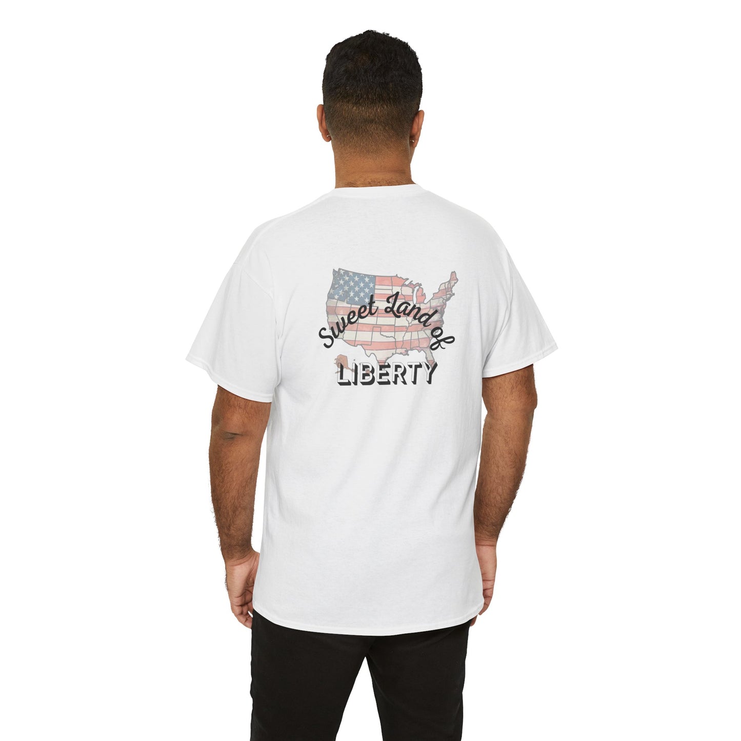 Patriotic Unisex Heavy Cotton Tee - Proud to be an American