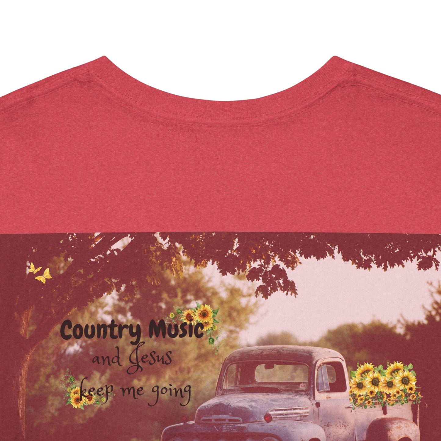 Unisex Heavy Cotton Tee with Country Music Design - Perfect for Music Lovers & Casual Outings