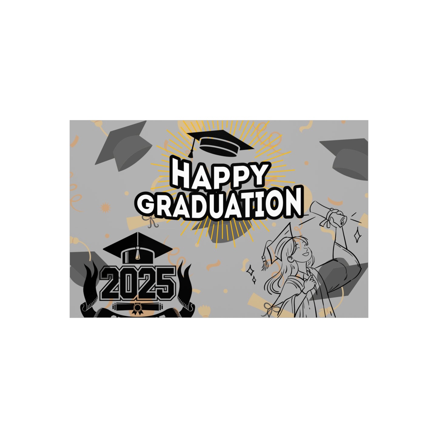 Graduation Foam Board Sign – Happy Graduation 2025 Decoration