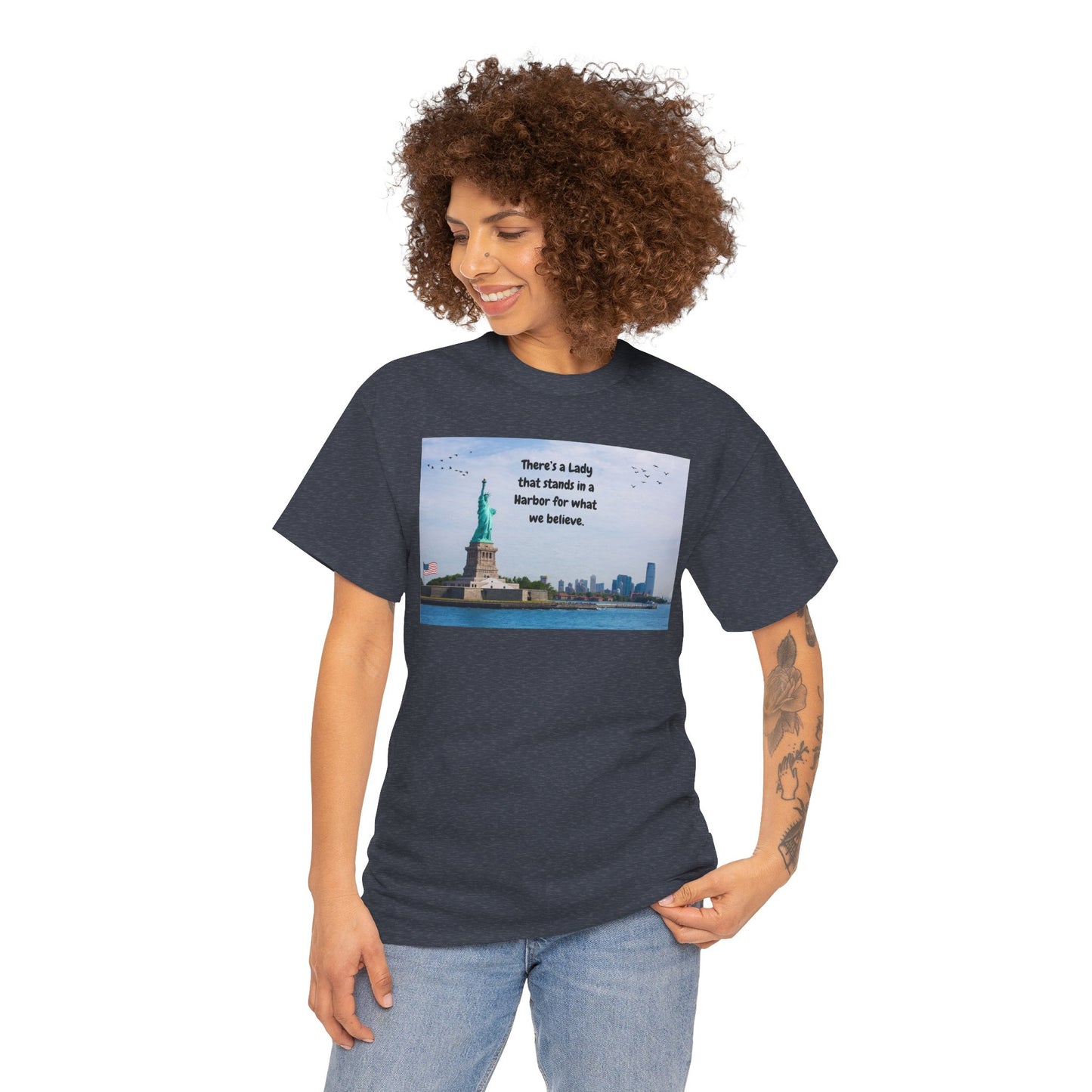 Unisex Heavy Cotton Tee with Lady Liberty Design, Inspirational Quote T-Shirt, Independence Day Gift, Patriot Apparel, New York [...]
