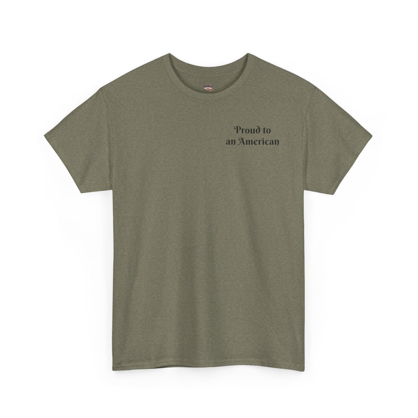 Patriotic Unisex Heavy Cotton Tee - Proud to be an American