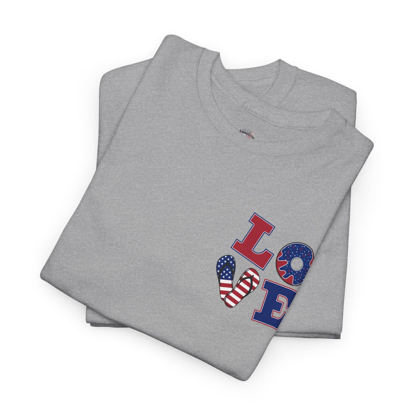 Patriotic Love Unisex Heavy Cotton Tee - God Bless the USA Design