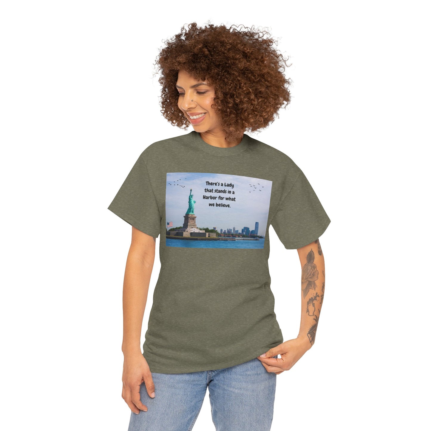 Unisex Heavy Cotton Tee with Lady Liberty Design, Inspirational Quote T-Shirt, Independence Day Gift, Patriot Apparel, New York [...]