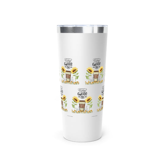 Sunflower Coffee Tumbler - 22oz Insulated Travel Mug for Coffee Lovers