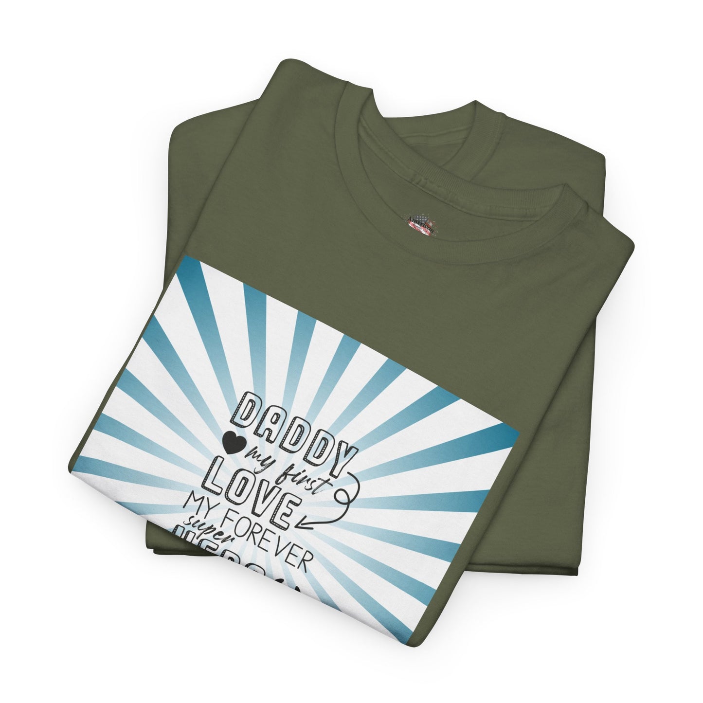 Daddy My Hero Unisex Heavy Cotton Tee - Perfect Gift for Father's Day