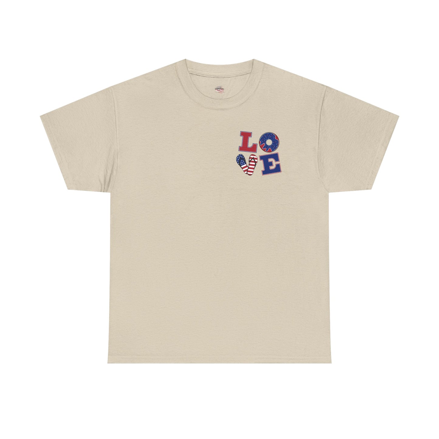 Patriotic Love Unisex Heavy Cotton Tee - God Bless the USA Design