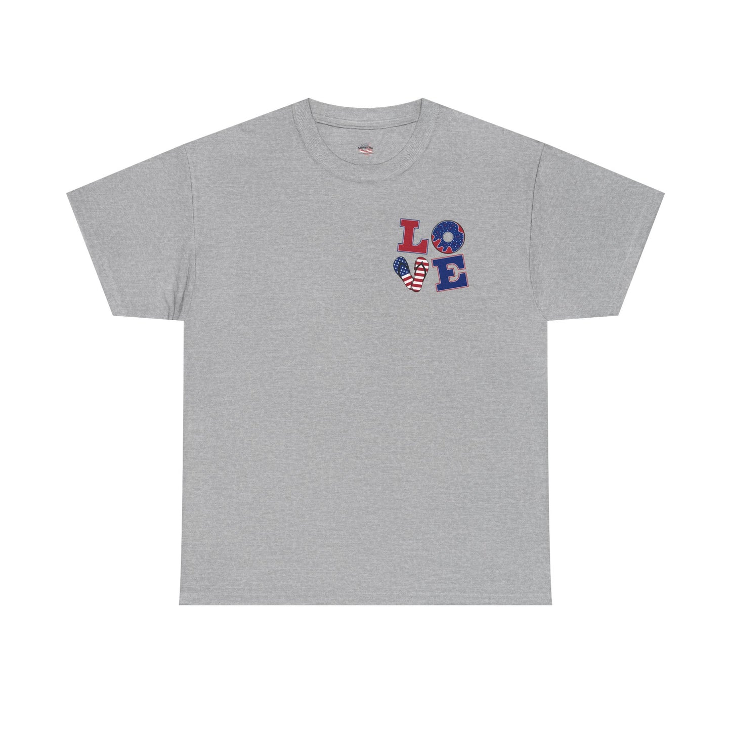 Patriotic Love Unisex Heavy Cotton Tee - God Bless the USA Design