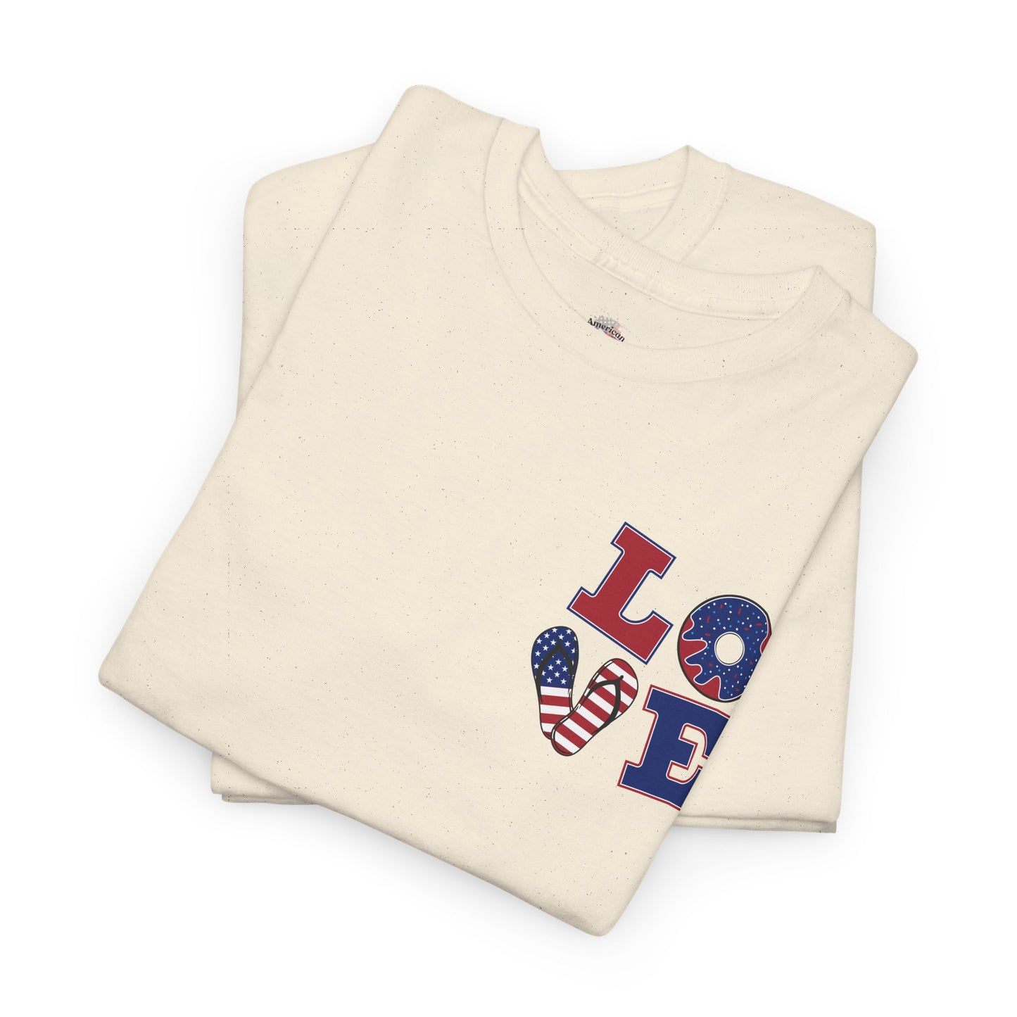 Patriotic Love Unisex Heavy Cotton Tee - God Bless the USA Design