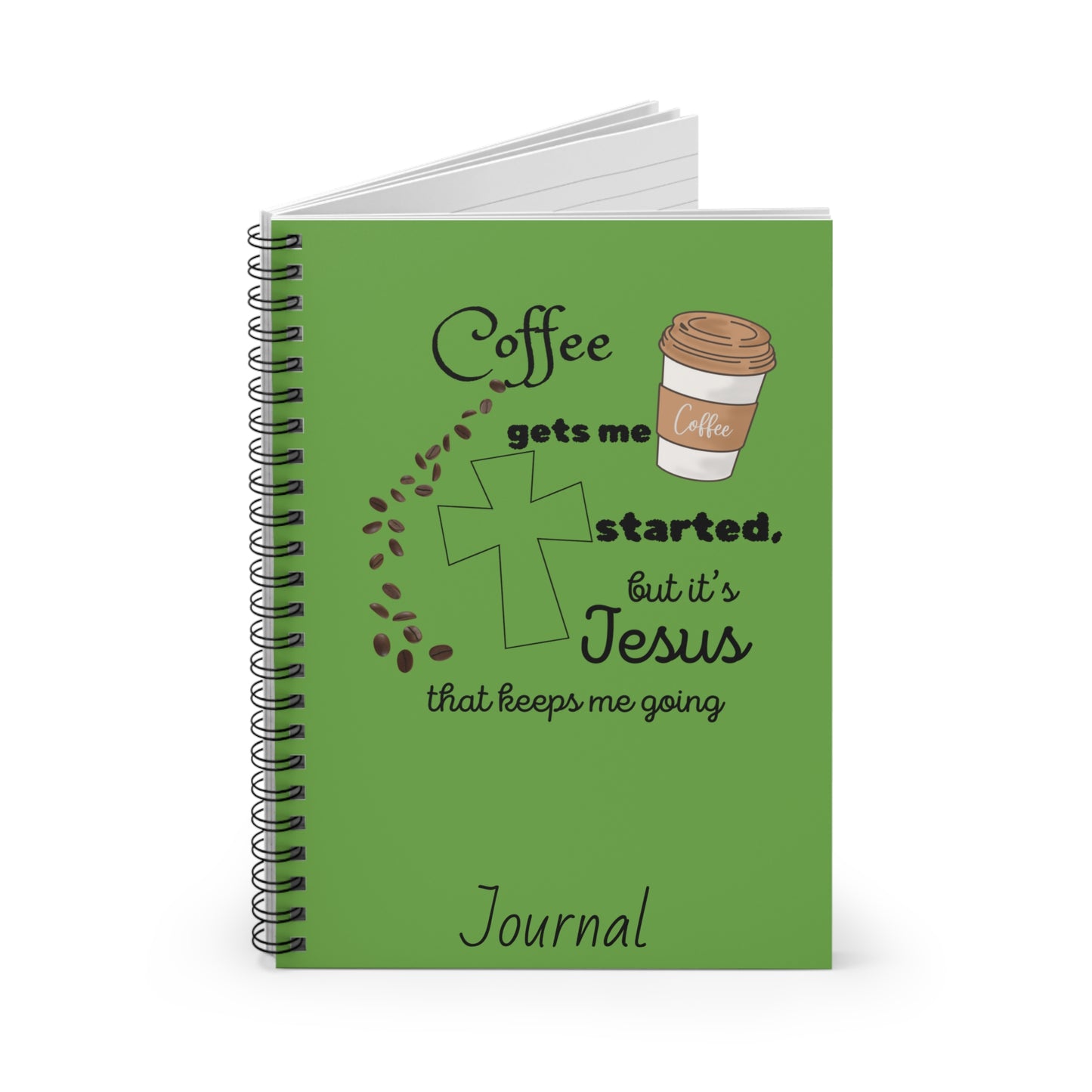 Christian Coffee Spiral Notebook - Inspirational Journal for Daily Reflections, Note-Taking, Gift for Coffee Lovers, Unique [...]