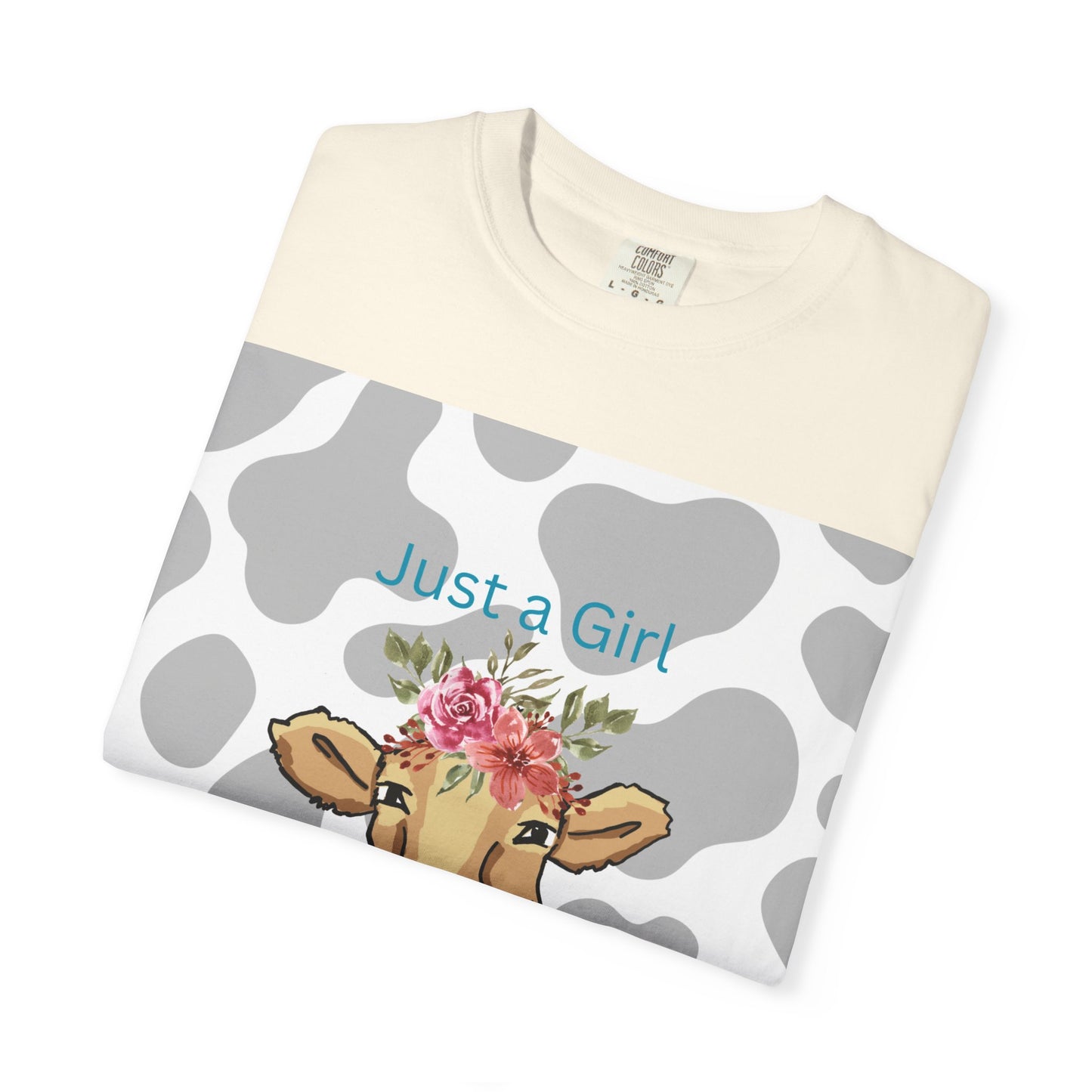 Just a Girl Who Loves Cows T-shirt - Fun and Whimsical Cotton Tee for Animal Lovers