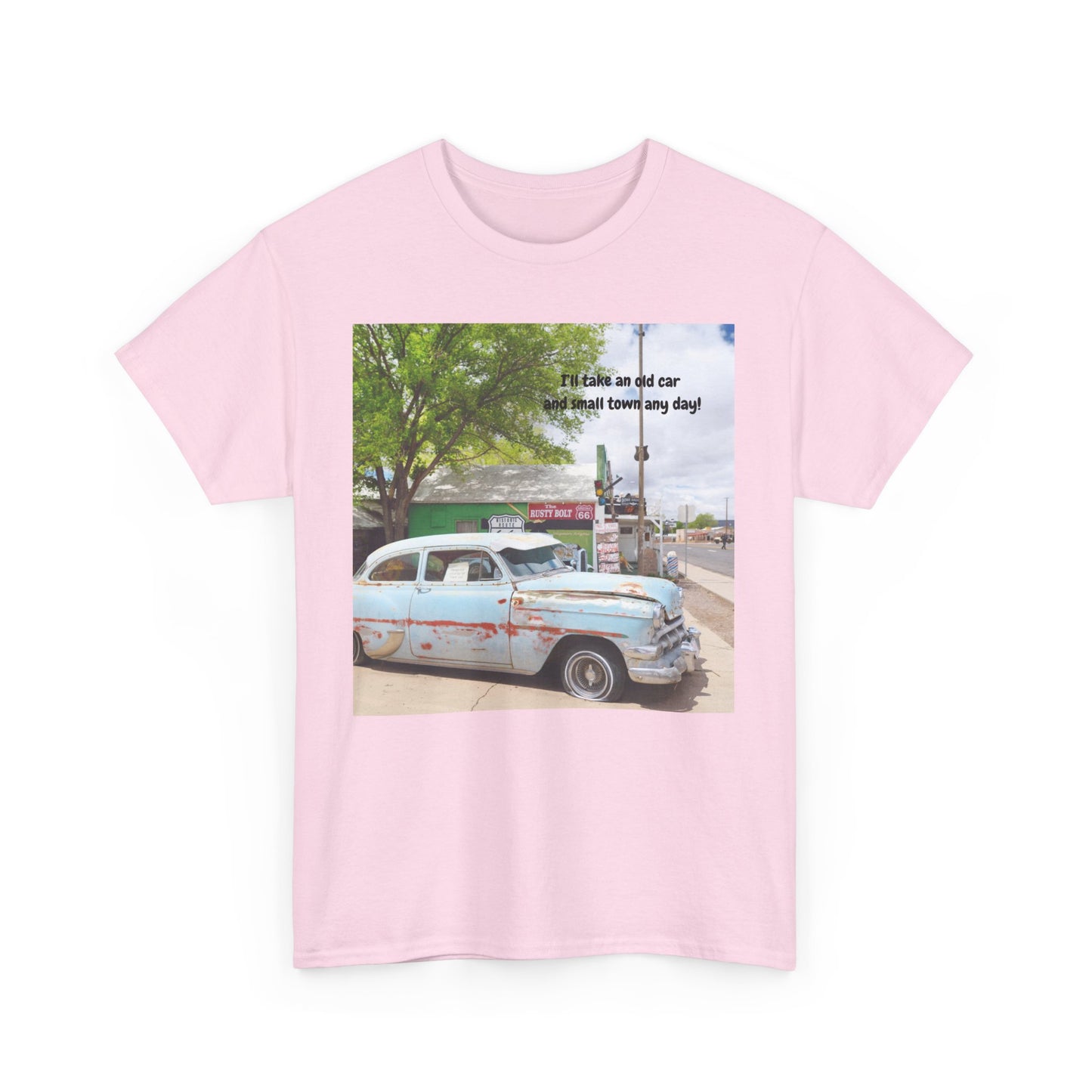 Rustic Vintage Car Tee - Retro Aesthetic Graphic T-Shirt for Casual Outings, Gifts, Travel, Summer Wardrobe, Road Trip Wear