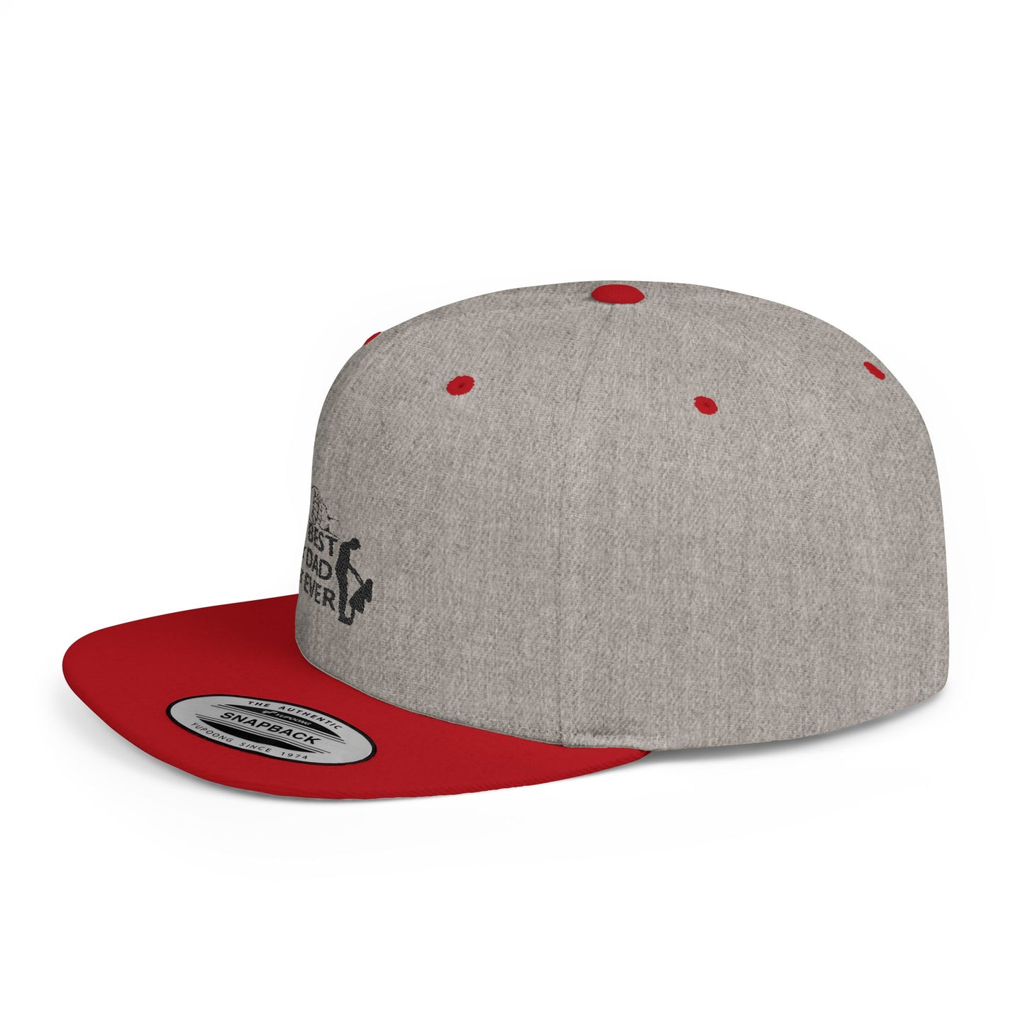 Best Dad Ever Flat Bill Snapback Hat