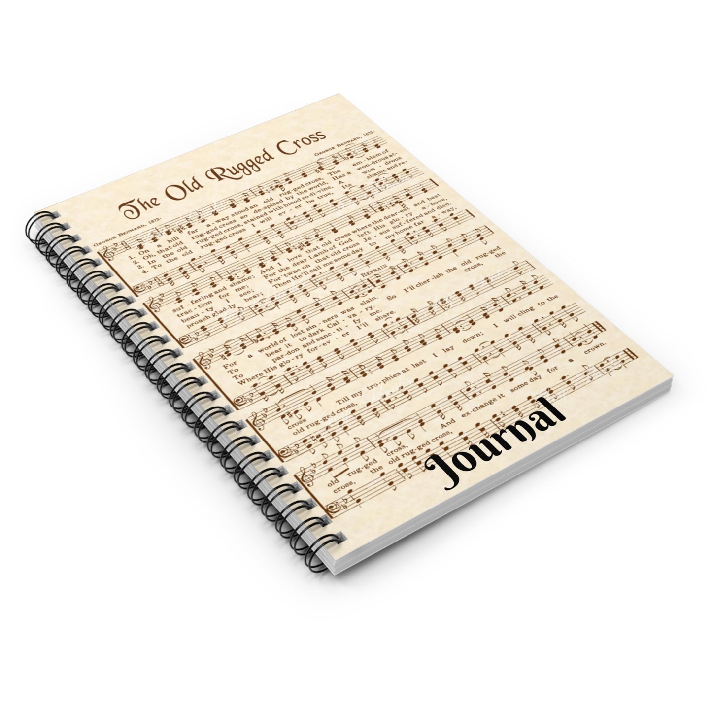 The Old Rugged Cross Spiral Notebook - Inspirational Christian Journal for Reflection and Note-taking