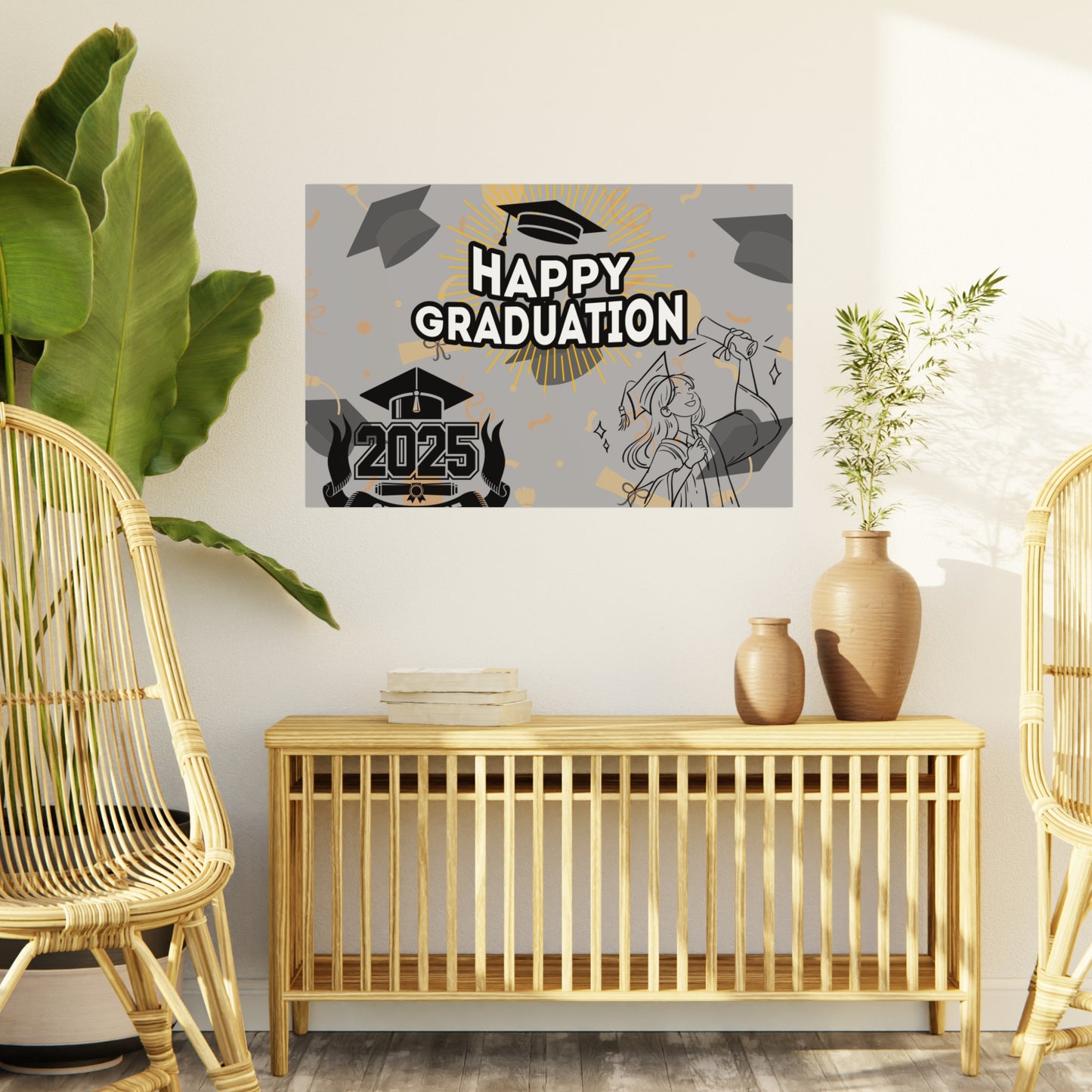 Graduation Foam Board Sign – Happy Graduation 2025 Decoration