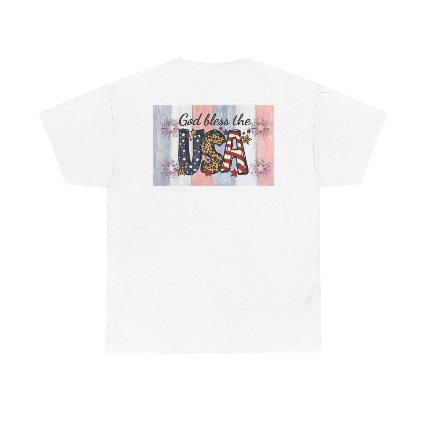 Patriotic Love Unisex Heavy Cotton Tee - God Bless the USA Design