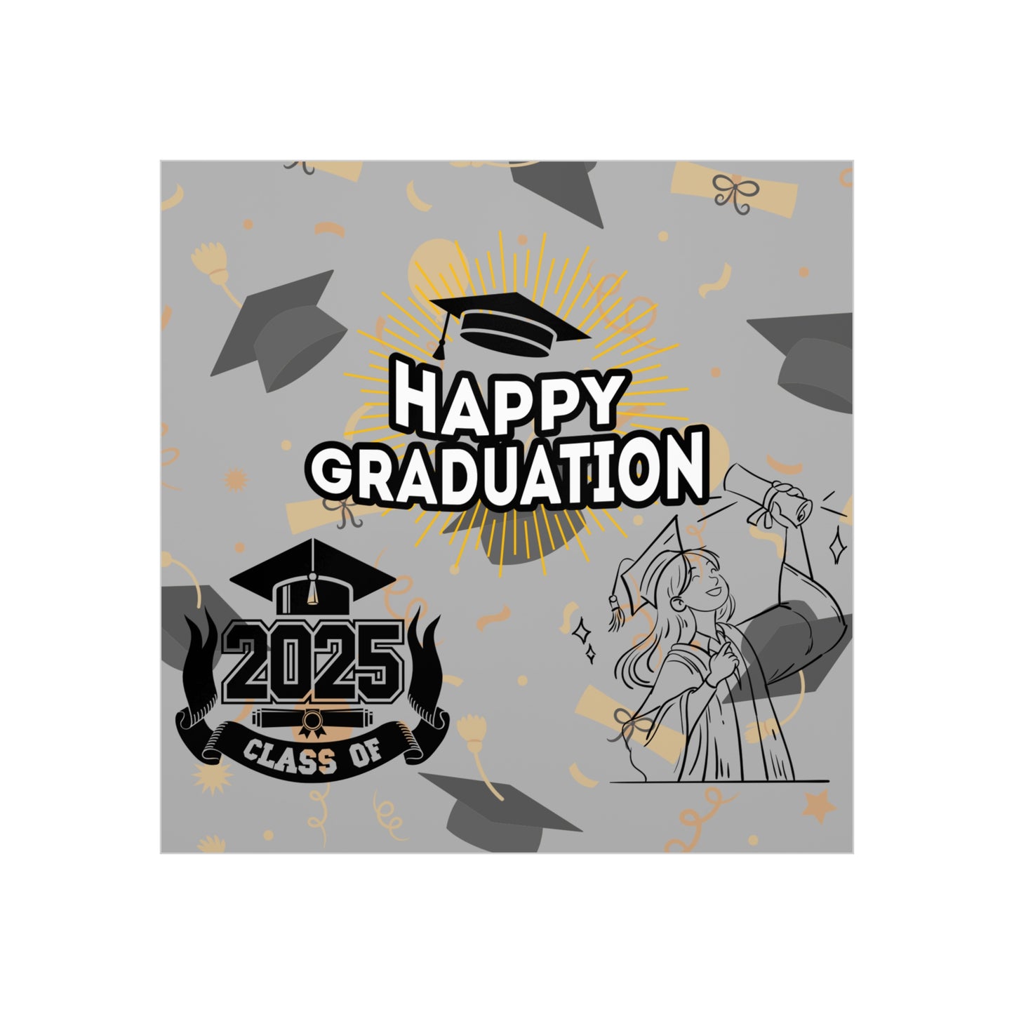 Graduation Foam Board Sign – Happy Graduation 2025 Decoration