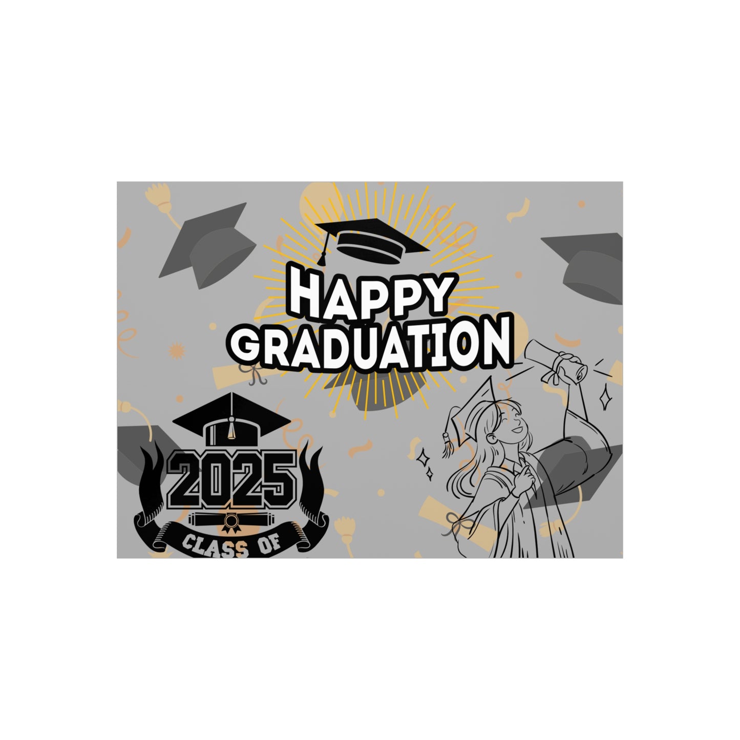 Graduation Foam Board Sign – Happy Graduation 2025 Decoration