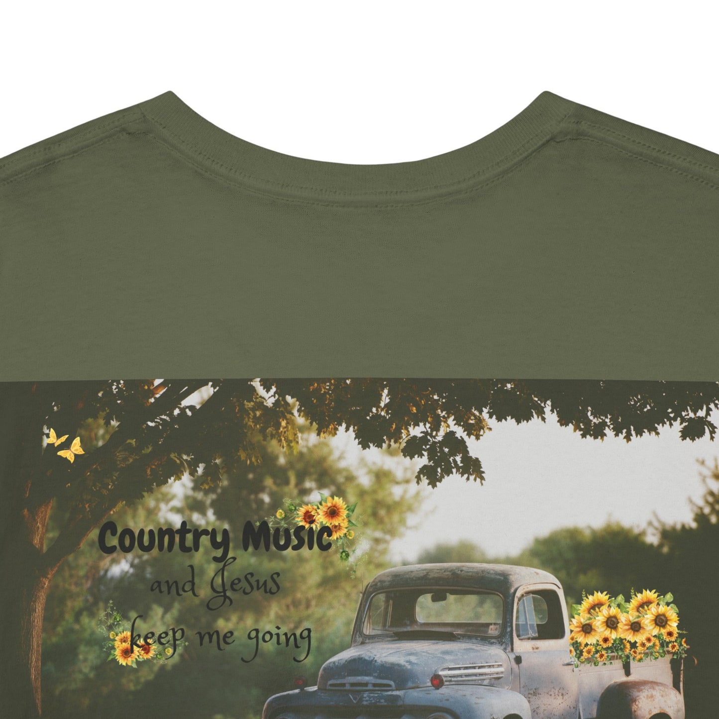 Unisex Heavy Cotton Tee with Country Music Design - Perfect for Music Lovers & Casual Outings