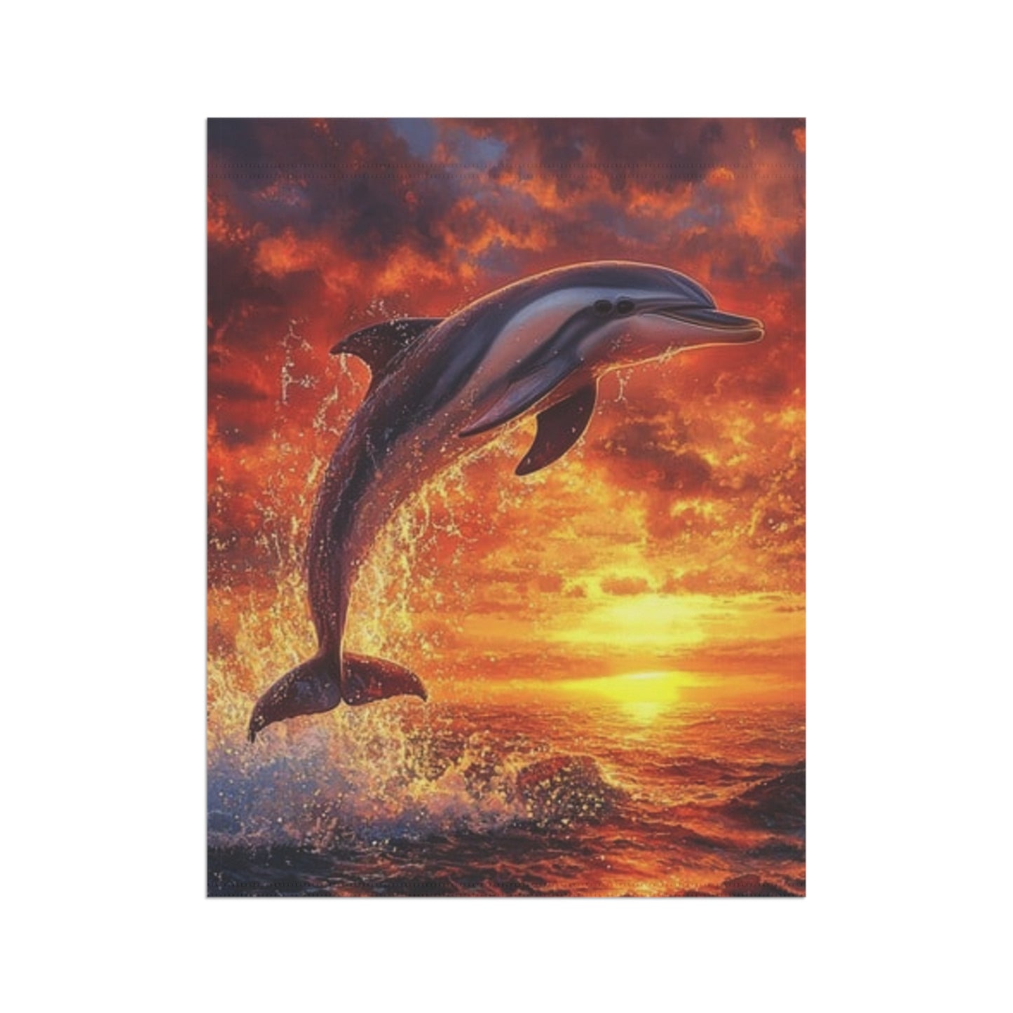 Dolphin Sunset Garden Banner