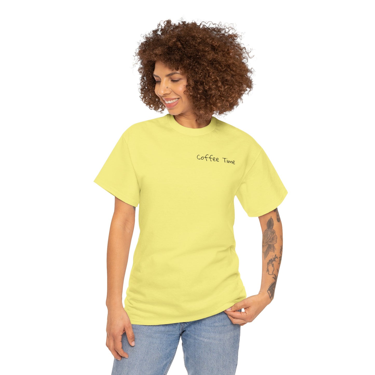 Coffee Time Unisex Heavy Cotton Tee - Faith & Caffeine Inspiration