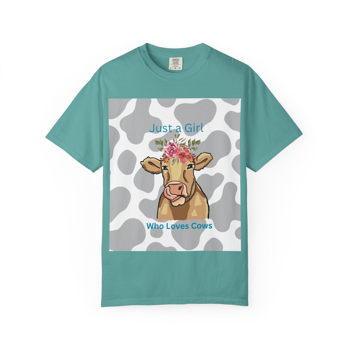 Just a Girl Who Loves Cows T-shirt - Fun and Whimsical Cotton Tee for Animal Lovers