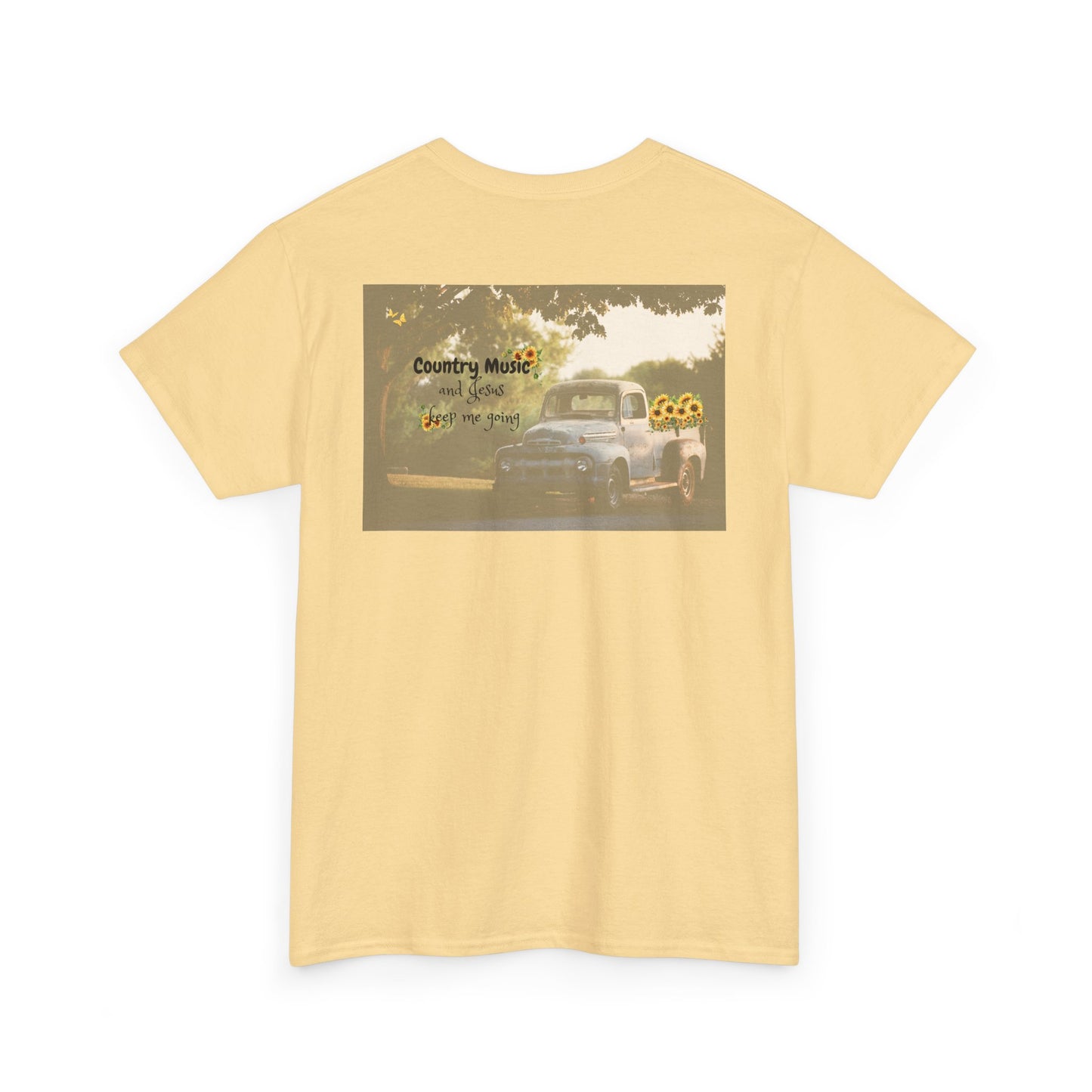 Unisex Heavy Cotton Tee with Country Music Design - Perfect for Music Lovers & Casual Outings