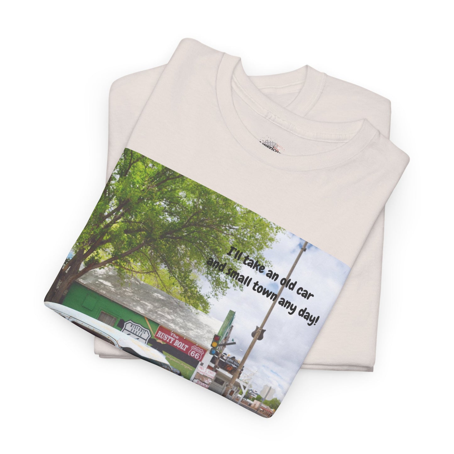 Rustic Vintage Car Tee - Retro Aesthetic Graphic T-Shirt for Casual Outings, Gifts, Travel, Summer Wardrobe, Road Trip Wear